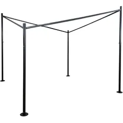 Pergola Gestell HWC-A41, Garten Pavillon Terrassen√oberdachung Gest√§nge, stabiles 6cm Stahl-Gestell