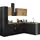 BASIC by Balculina Winkelküche Turin L-Form 250 cm schwarz