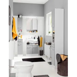 WELLTIME Hängeschrank "Ribera", grau (weiß, grau), B:25cm H:71cm T:20cm, MDF, Schränke, Hängeschrank
