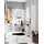WELLTIME Hängeschrank "Ribera", grau (weiß, grau), B:25cm H:71cm T:20cm, MDF, Schränke, Hängeschrank