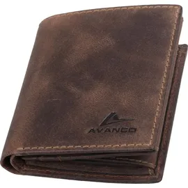 glücksnugget Echtleder Kombibörse-HUNTER Unisex Geldbörse braun