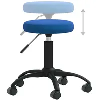 VidaXL Bürostuhl Drehbar Blau Samt - Blau