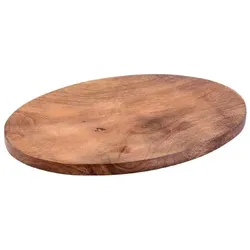 Teller Holz dunkel oval 17x12 cm