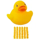 Relaxdays 96 x Badeente 3,5cm Gelb,Orange