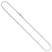 Schmuck Krone Goldkette 1,5mm Venezianerkette, 585 Weißgold, 38 cm, Gold 585 silberfarben