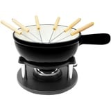 Klarstein Holsten Fondue-Set Topf Stövchen Brenner 6 Gabeln 1,5 L Gusseisen