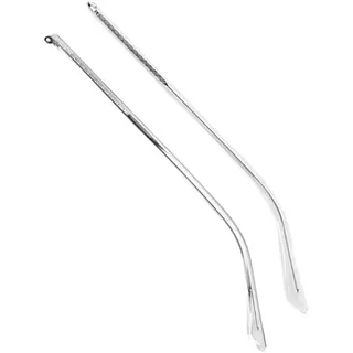 MFUPR Ersatzbügel for Brillen, Brillenbeine, transparente Brillenbügel aus Metall, Einzelzahn-Brillenbügel aus Kunststoff, Ersatzteile for Brillen, 1 Paar(Clear)