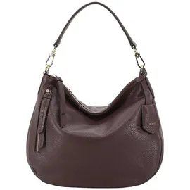 ABRO Schultertasche Leather Adria Hobo Juna S Burgundy