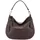 ABRO Schultertasche Leather Adria Hobo Juna S Burgundy