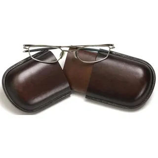 Jüscha Mika Brillenetui Leder 18 cm braun
