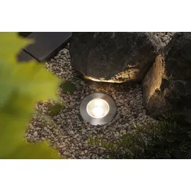 Paulmann Bodeneinbauleuchte Aluminium Ø 10 cm 3,5W 3000K 160lm IP67 grau