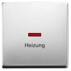 Busch-Jaeger Wippe mit Aufdruck Heizung (Edelstahl)