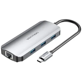 Vention USB-C auf HDMI Dockingstation - 3x USB 3.0 - PD 0,15m (grau)