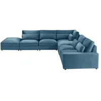 Ecksofa  Branna ¦ blau ¦ Maße (cm): B: 412 H: 88 T: 386.0