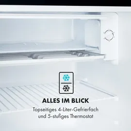 Klarstein Delaware Kühlschrank 75 l 45 cm hoch Schwarz
