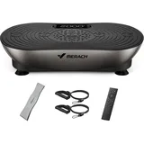 MERACH Vibrationsplatte Für Training Und Körperformung, Mit 99 Geschwindigkeitsstufen, Integriertem Bluetooth-Lautsprecher, Led-Touchscreen Und Elastischen Zugschnüren (Silber)