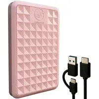 ModusTech Facet 1TB Externe Festplatte Tragbar USB-C/USB 3.1 5Gbps — Kompakte High Speed HDD für Backup, Datensicherung, Gaming, PC, Mac, Laptop, PS4, Xbox, Smart TV (Rosa, 1TB)