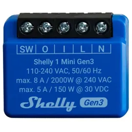 Shelly 1 Mini Gen3 Schaltaktor Wi-Fi, Bluetooth