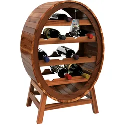 Casaria Weinregal Weinfass Weinständer Akazie Holz