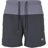 URBAN CLASSICS bequeme Urban Classics Herren Shorts Kordelzug Reißverschluss 120 g/m2 Anthrazit/Grau - XL