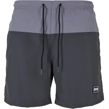 URBAN CLASSICS bequeme Urban Classics Herren Shorts Kordelzug Reißverschluss 120 g/m2 Anthrazit/Grau - XL