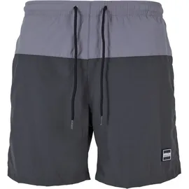 URBAN CLASSICS bequeme Urban Classics Herren Shorts Kordelzug Reißverschluss 120 g/m2 Anthrazit/Grau - XL