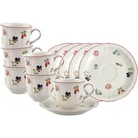 Villeroy & Boch Kaffeetasse mit Untertasse 0,12 l Bunt 6 St.
