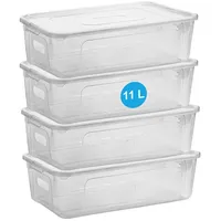 2friends Aufbewahrungsbox mit Deckel 4er Set – 11 Liter