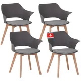 Albatros Esszimmerstuhl Aalborg Kunststoff grau 4er Set