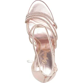 Buffalo "Buffalo Makai 2 Vegan Nappa", Damen Riemchensandaletten/High Heels Rose Textil-Synthetik-Mix, Größe:39, Farbauswahl:bronze | 39