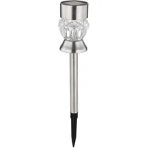 GLOBO Solarleuchte Edelstahl 2er Set Schwarz