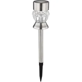 GLOBO Solarleuchte Edelstahl 2er Set Schwarz