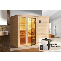 WEKA Massivholzsauna »BERGEN 4«, BxHxT: 245,5 cm x 205 cm x 195 cm - braun