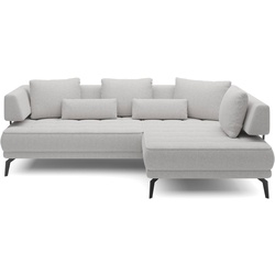 Ecksofa Giotto Stoff Silber