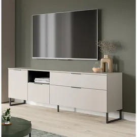 inn.furn Morena TV-Lowboard 185 cm Beige/Schwarz