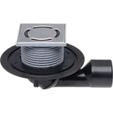 Ferrari Srl Bodenablauf DN50/75 Mit Siphon, 123x123mm/115x115mm,
