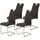 Hela Freischwinger Stoff anthrazit 4er Set