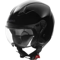 Nexo Jethelm Motorradhelm Helm Motorrad Mopedhelm Demi Jet Helm City II schwarz M, Unisex, Chopper/Cruiser, Ganzjährig, Thermoplast