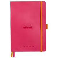 Rhodia Goalbook A5 120 Bl 90g weiß, Dot/punktkariert Himbeer