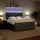 vidaXL Boxspringbett 180 x 200 cm Dunkelgrau