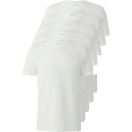 s.Oliver 5er-Pack Kurzarm-T-Shirt aus Baumwoll-Jersey - weiß - 3XL,