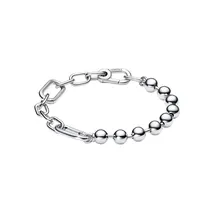 Pandora Metallperlen & Gliederkettenarmband aus Sterling Silber 592793C00-3 Größe 17 cm