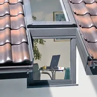FAKRO Kniestock-Fenster BVP P5 78X115 natur, mit Kippflügel