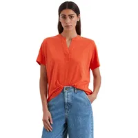 Marc O'Polo Kurzarmbluse aus Organic Cotton-Viskose-Slub-Jersey rot S