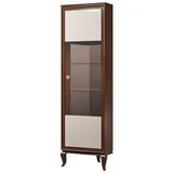 Xlmoebel Eckvitrine Exklusiver Luxusmöbel Schrank mit Glas Design Klassische Vitrine (Vitrine) Hergestellt in Europa braun