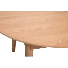 miliboo Ausziehbarer Runder Esstisch 120-150 x 76 cm helles Eichenholz