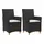 vidaXL Gartenstuhl 59 x 61 x 90 cm schwarz 2 St.