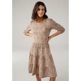 LAURA SCOTT Jerseykleid Taupe Geblümt 36