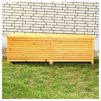 Feel2Home Auflagenbox Kissenbox Gartentruhe Gartenbox Auflagentruhe Auflagekiste Terrasse, mit Deckel braun