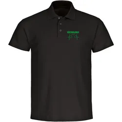 multifanshop Poloshirt - Mönchengladbach - Herzschlag - Druck grün - Polo